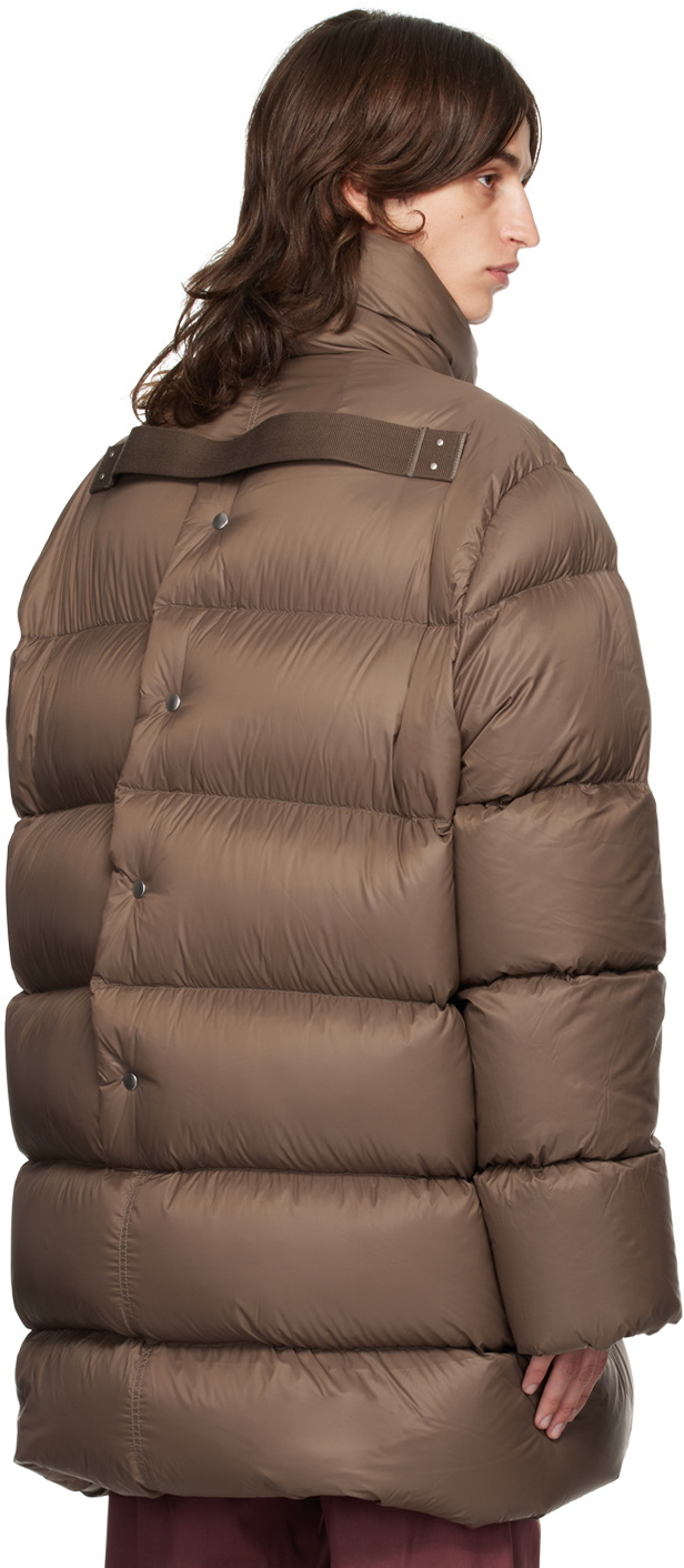 Rick Owens Brown Porterville Turtle Down Coat Rick Owens