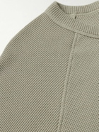 AGOLDE - Payson Waffle-Knit Cotton-Blend T-Shirt - Green