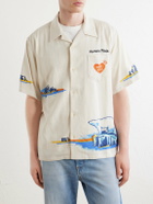 Human Made - Camp-Collar Printed Poplin Shirt - White