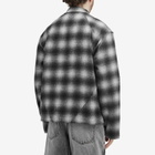 Han Kjobenhavn Men's Padded Check Overshirt in Dark Grey