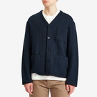 A.P.C. Men's Leandre Pleat Stitch Cardigan in Dark Navy