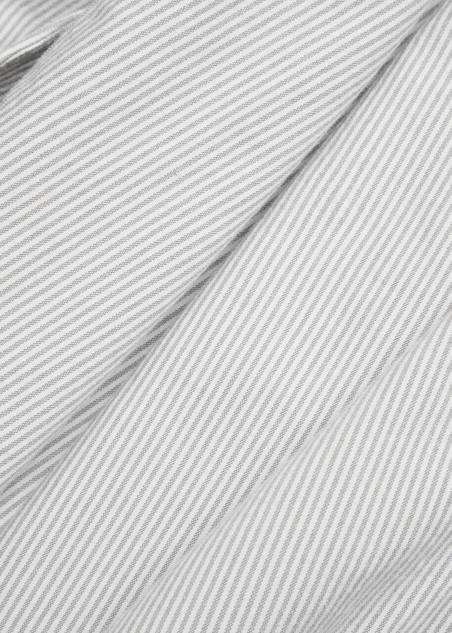 Lestrange The All Day Striped Cotton-blend Oxford Shirt Grey