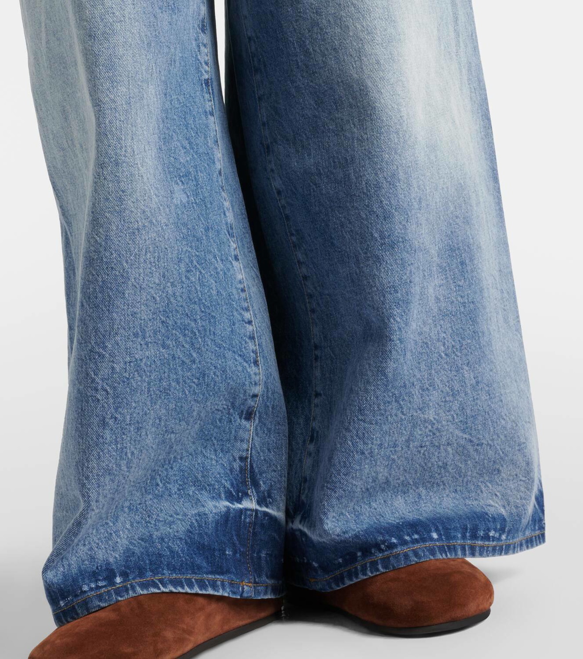 Alanui Sunny Crochet wide-leg jeans