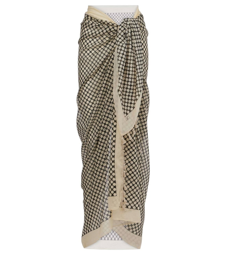 Photo: Valentino Plus De Pois cotton and silk beach cover-up