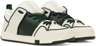 Valentino Garavani Off-White & Green Open Skate Sneakers