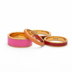 Roxanne Assoulin Women's Banded Rings - Set of 4 in Rose Crush
