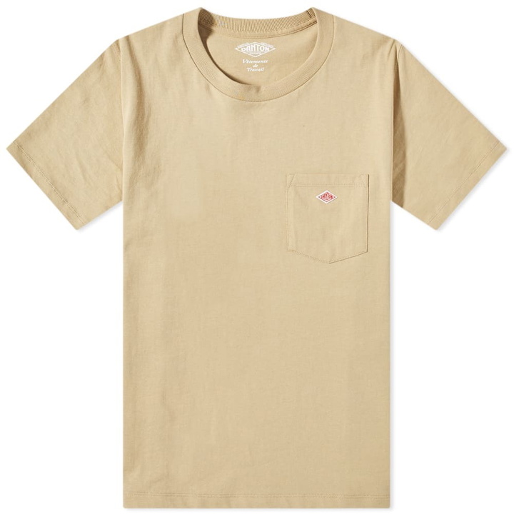 Photo: Danton Men's Crew Pocket T-Shirt in Beige