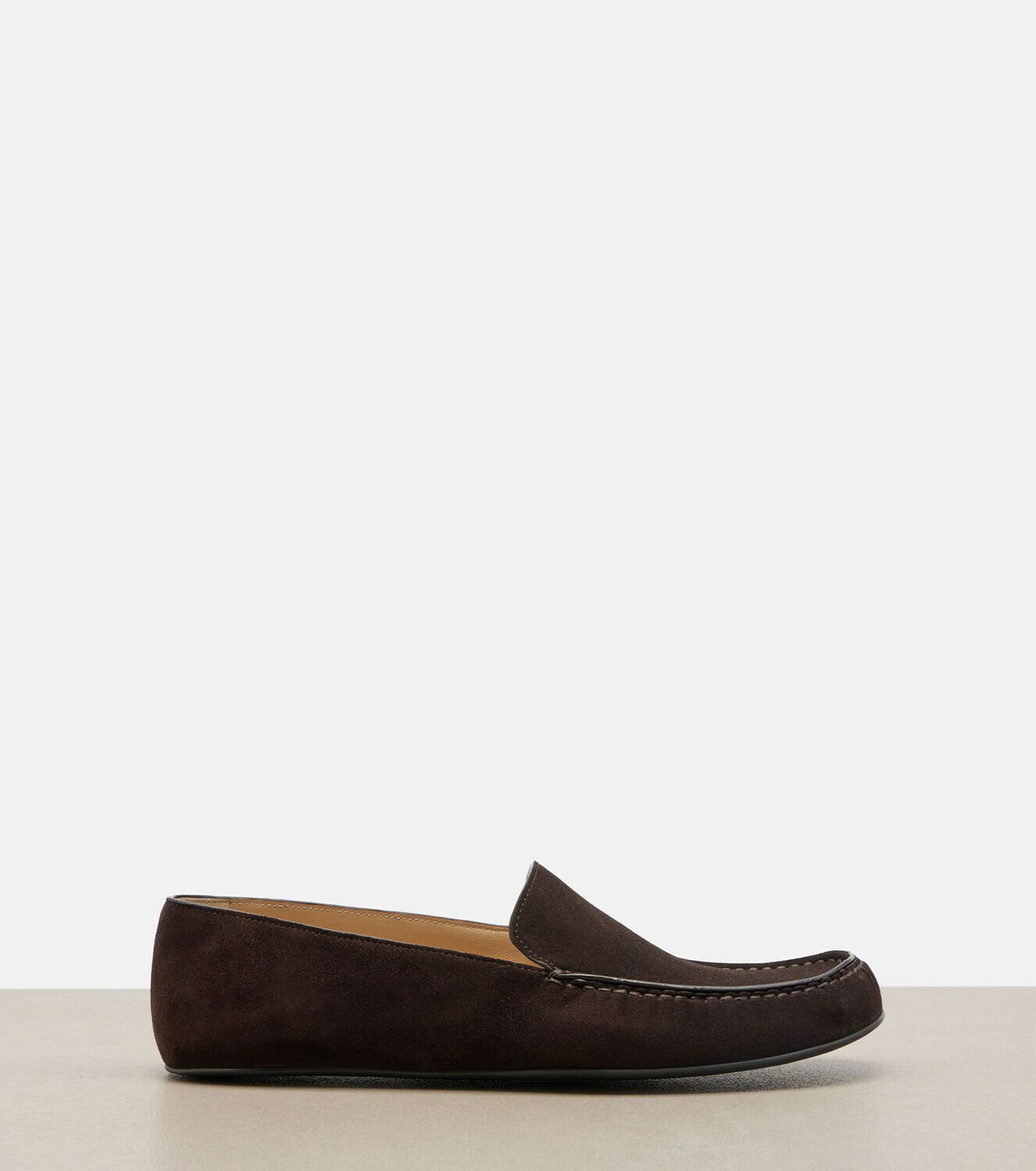 The Row Leo suede loafers