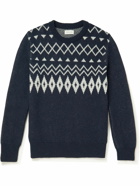 Oliver Spencer - Blenheim Slim-Fit Fair Isle Wool Sweater - Blue