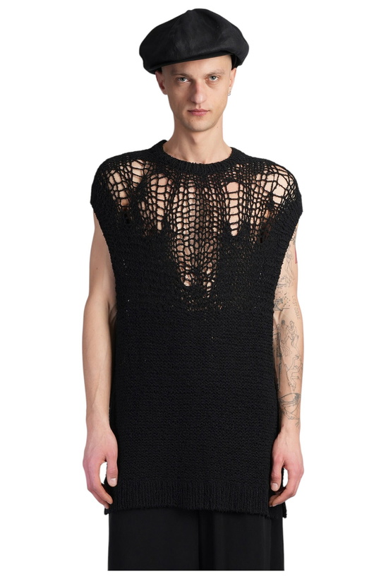 Photo: Yohji Yamamoto Knitwear In Black Cotton