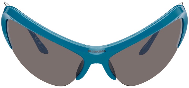 Photo: Balenciaga Blue Wire Cat-Eye Sunglasses