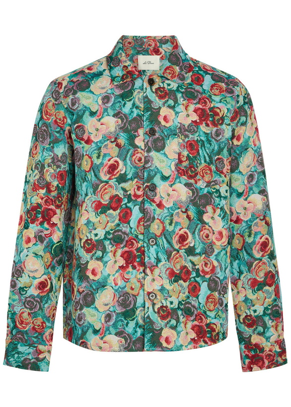 Photo: Les Deux Floral-jacquard Woven Overshirt Multicoloured 1