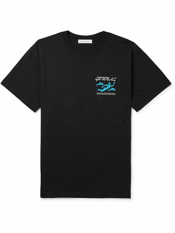 Photo: GENERAL ADMISSION - Logo-Print Cotton-Jersey T-Shirt - Black