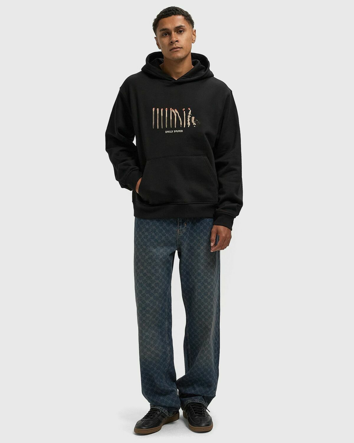 Daily Paper Light cycle hoodie Black Mens Hoody