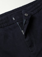 NN07 - Foss Tapered Cotton-Blend Twill Trousers - Blue