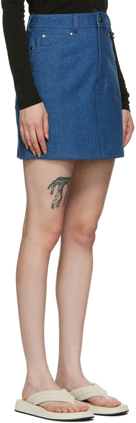 Maiden Name SSENSE Exclusive Indigo Lindsey Miniskirt