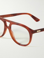 Gucci Eyewear - '80s Monoco Aviator-Style Tortoiseshell Acetate Optical Glasses