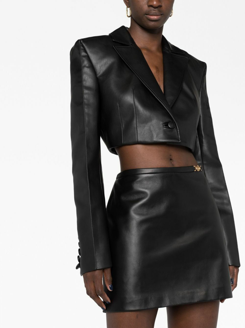 VERSACE - Leather Mini Skirt Versace