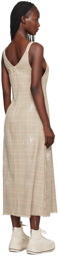 R13 SSENSE Exclusive Beige Grunge Midi Dress