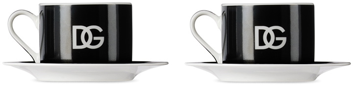 Photo: Dolce & Gabbana Black & White DG Logo Teacup Set