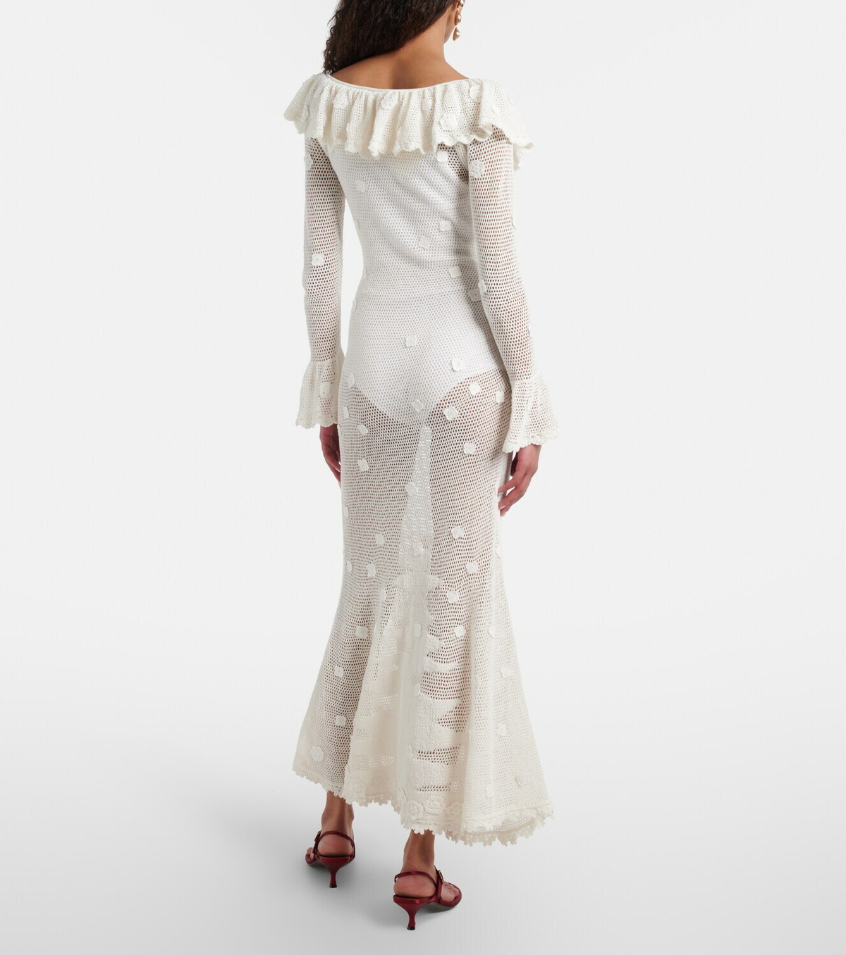 Self-Portrait Embellished midi dress