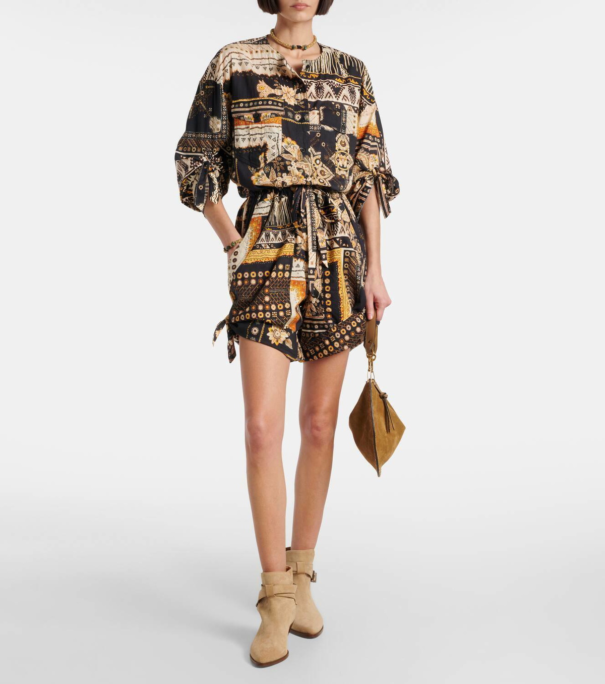 Marant Etoile Niely printed cotton romper