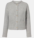 Vince Checked wool and cashmere cardigan