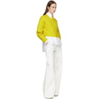 Tibi Yellow Structured Pullover Sweater