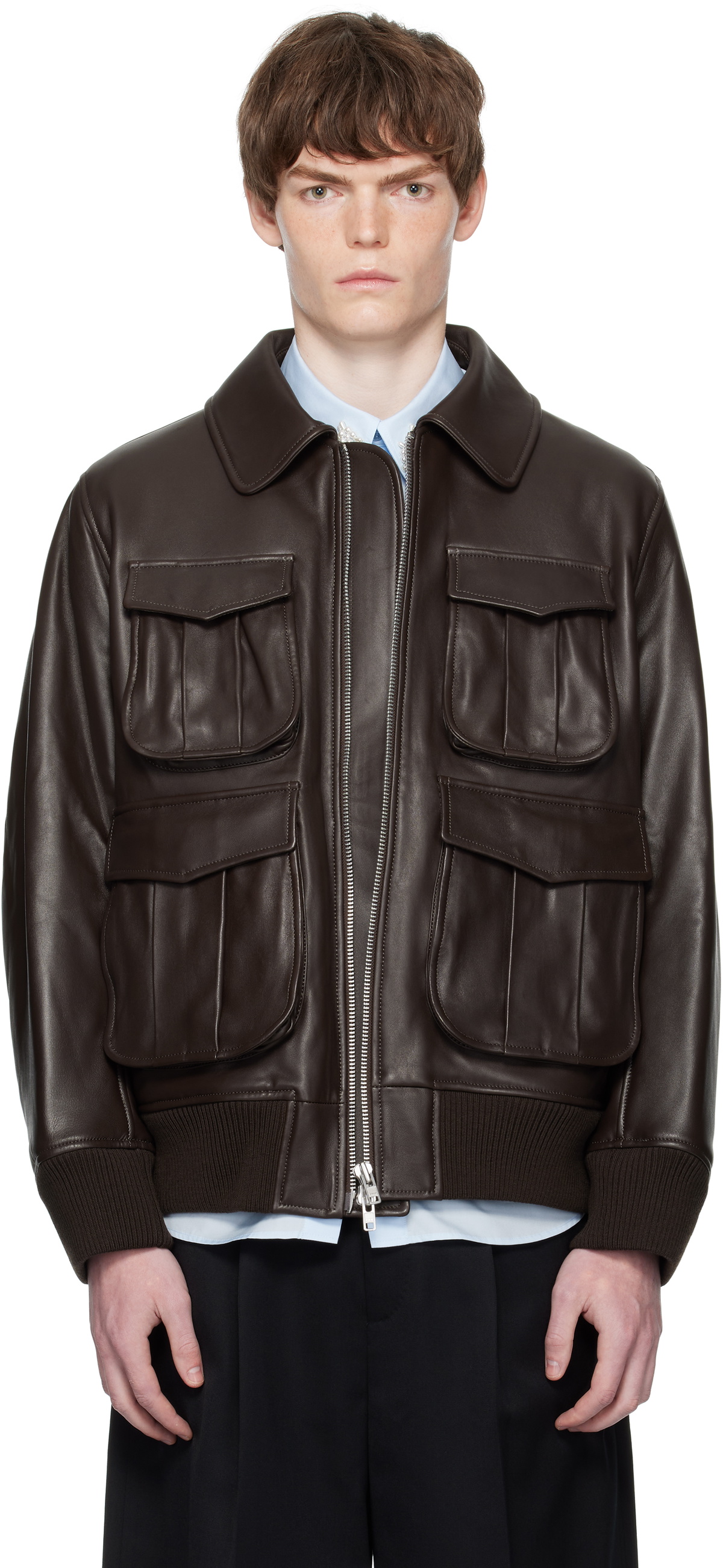 ジャケット・アウター Dunst UNISEX LEATHER HALF JACKET Dunst Leather Half Jacket in Black | REVOLVE