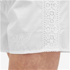 Marine Serre Women's Regenerated Household Linen Shorts in White