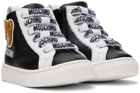 Moschino Baby Black Teddy High Sneakers