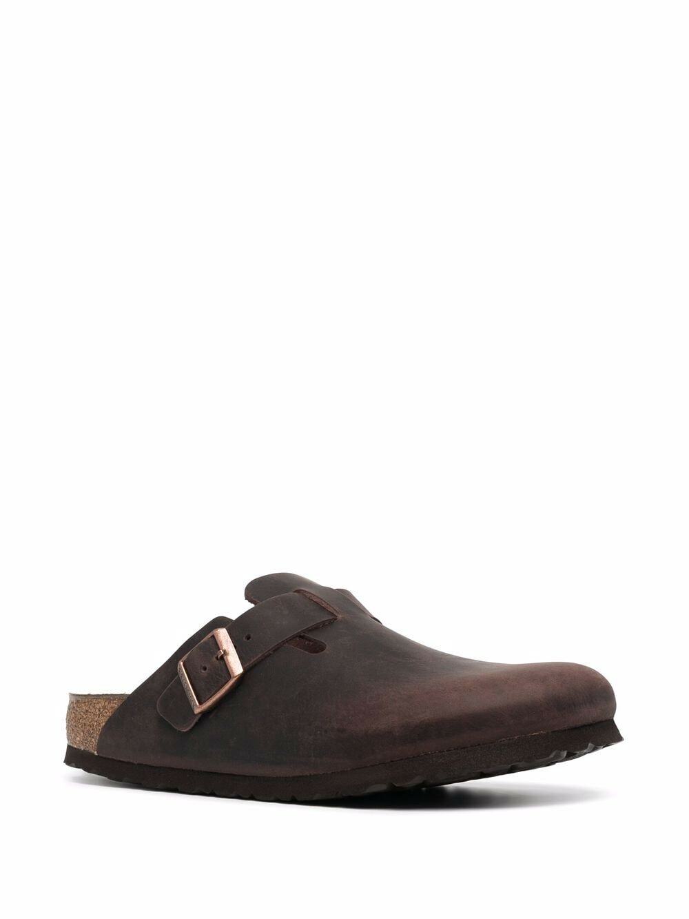 Birkenstock Gray Leather Slippers