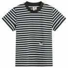 Hommegirls Women's x Fruit of the Loom Striped Baby T-Shirt in Baby Blue