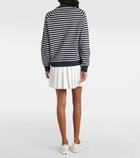 Tory Sport Striped cotton terry sweatshirt