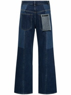 JIL SANDER Washed Denim Patchwork Midrise Jeans