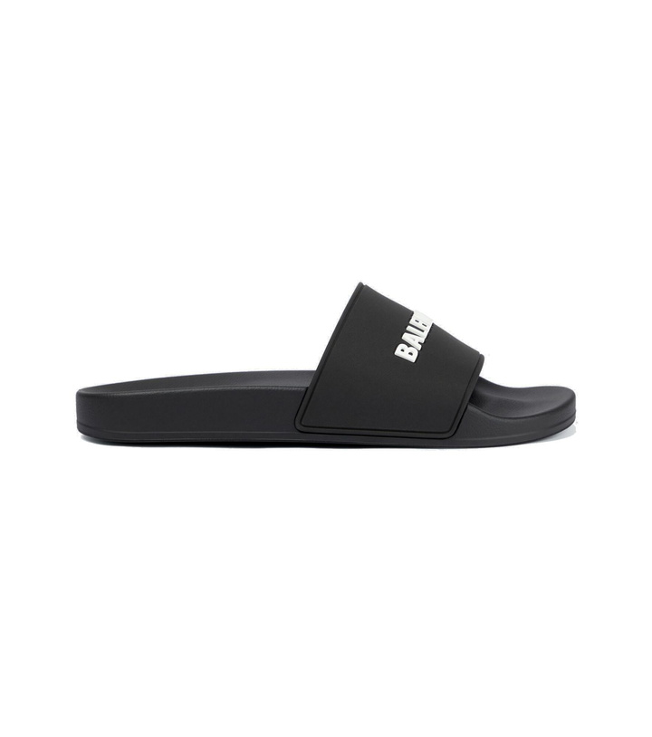 Photo: Balenciaga - Pool logo rubber slides