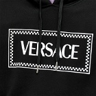 Versace Men's Tile Logo Popover Hoody in Black