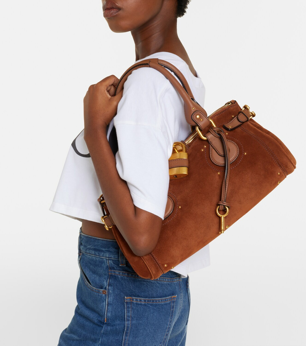 Chloé Paddington suede shoulder bag