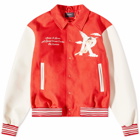 Represent Men's Storms In Heaven Varsity Jacket in Burnt Red