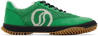 Stella McCartney Green S-Wave Sport Mesh Paneled Sneakers