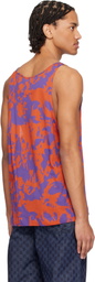 Dries Van Noten Orange & Purple Scoop Neck Tank Top