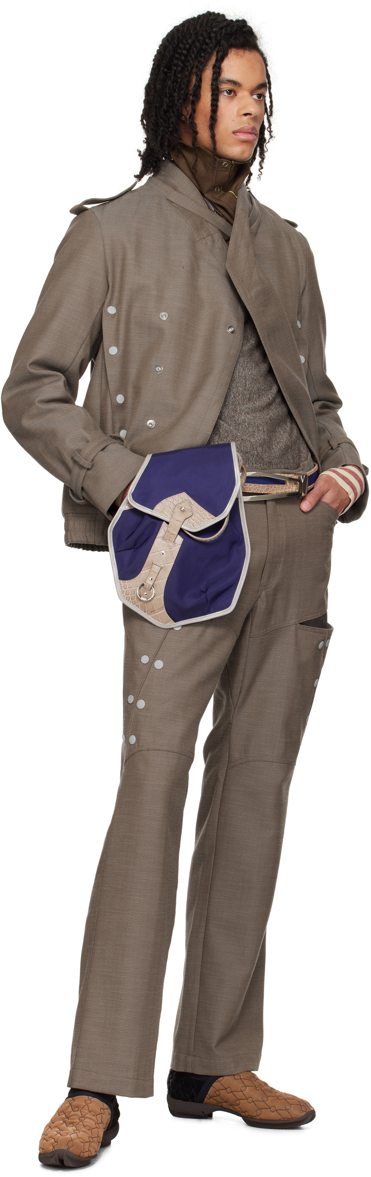 Kiko Kostadinov Brown Alec K-Dart Gaiter Scarf Kiko Kostadinov