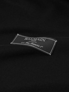 Balmain - Logo-Appliquéd Cotton-Jersey Hoodie - Black