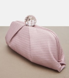 Aquazzura Tequila embellished canvas clutch