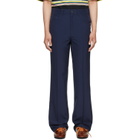 Marni Navy Virgin Wool Trousers