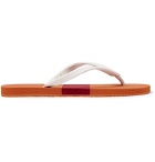 Orlebar Brown - Haston Colour-Block Rubber Flip Flops - Orange
