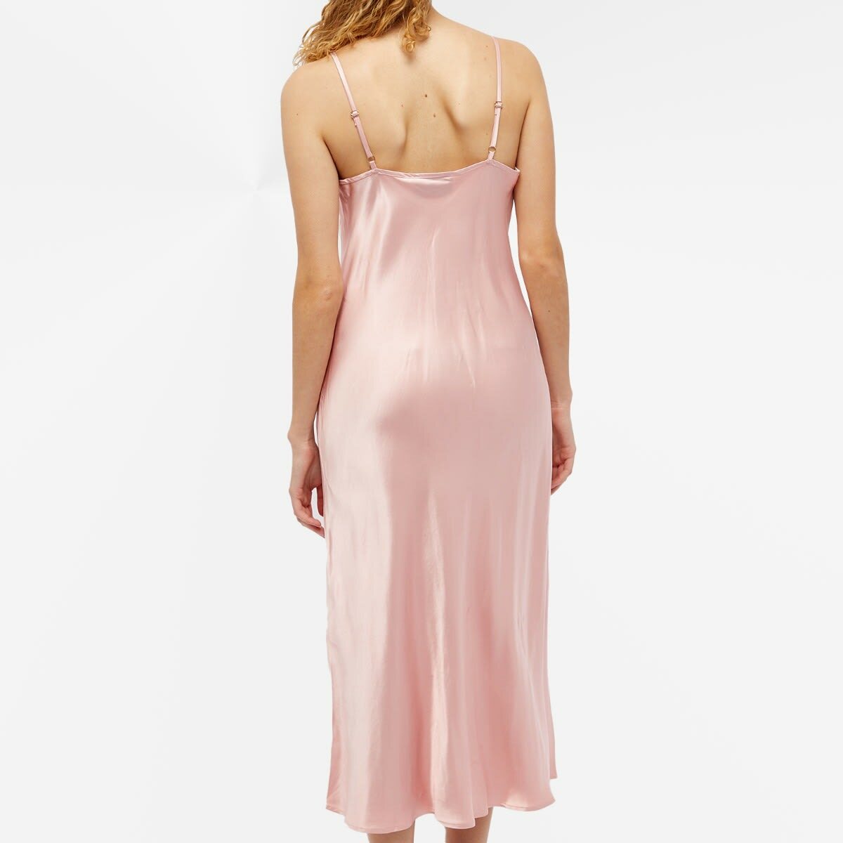 sleeper pink feather dress Sleeper Boheme Slip Dress with Feathers in Dust Pink