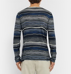 Berluti - Slim-Fit Striped Wool and Silk-Blend T-Shirt - Men - Gray