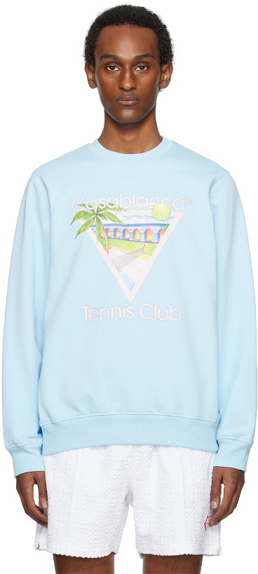 Photo: Casablanca Blue 'Tennis Club' Sweatshirt