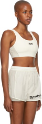 Reebok By Victoria Beckham Off-White Bonded Sports Bra